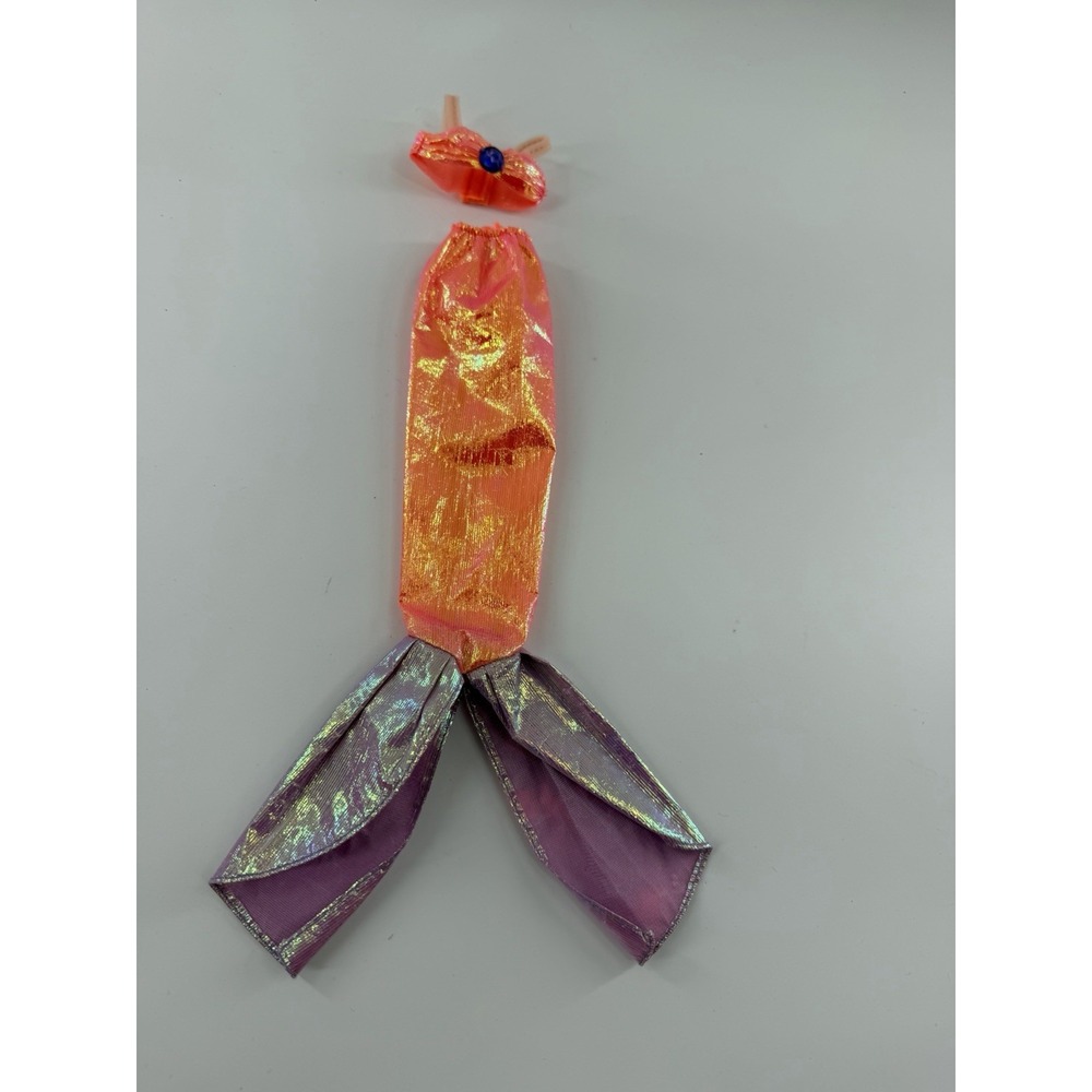 Vintage Mattel Barbie Mermaid Outfit Orange Clothing Bra & Leggings 90s